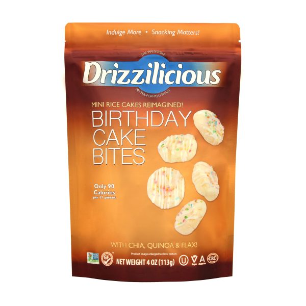 Drizzilicious Mini Rice Cakes Birthday Cake 4oz 12ct